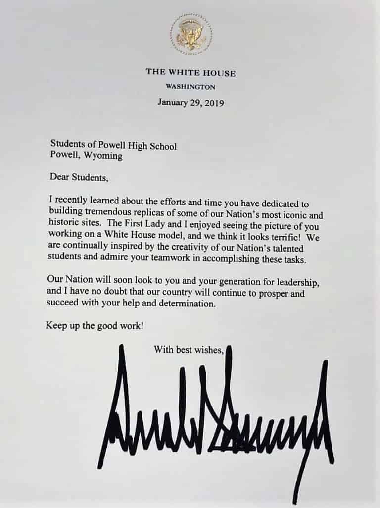 Letters to the President from students