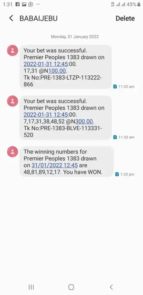 Baba Ijebu Effi Lotto Results 1